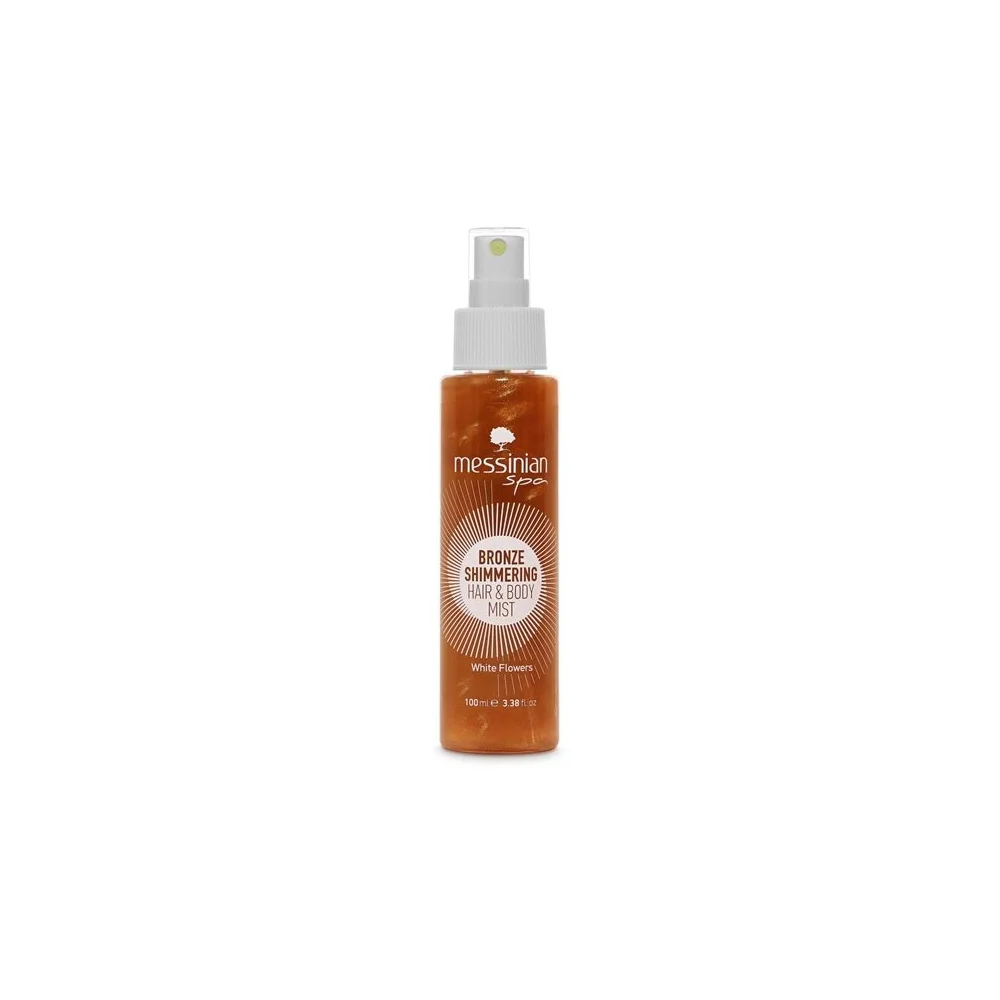 Messinian Spa Bronze Shimmering Hair & Body Mist White Flowers 100ml