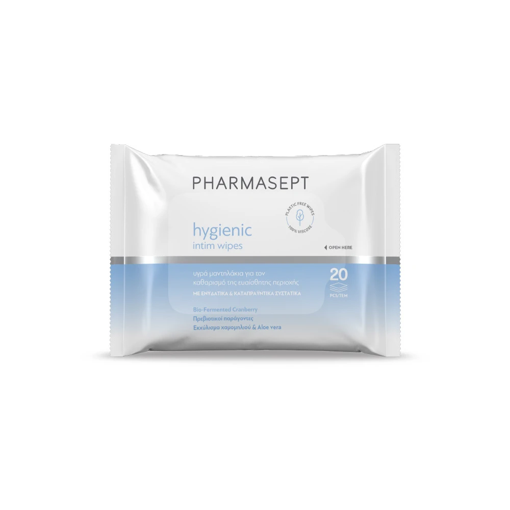 Pharmasept Hygienic Intim Wipes Υγρά Μαντηλάκια Για Την Ευαίσθητη Περιοχή 20 τεμάχια