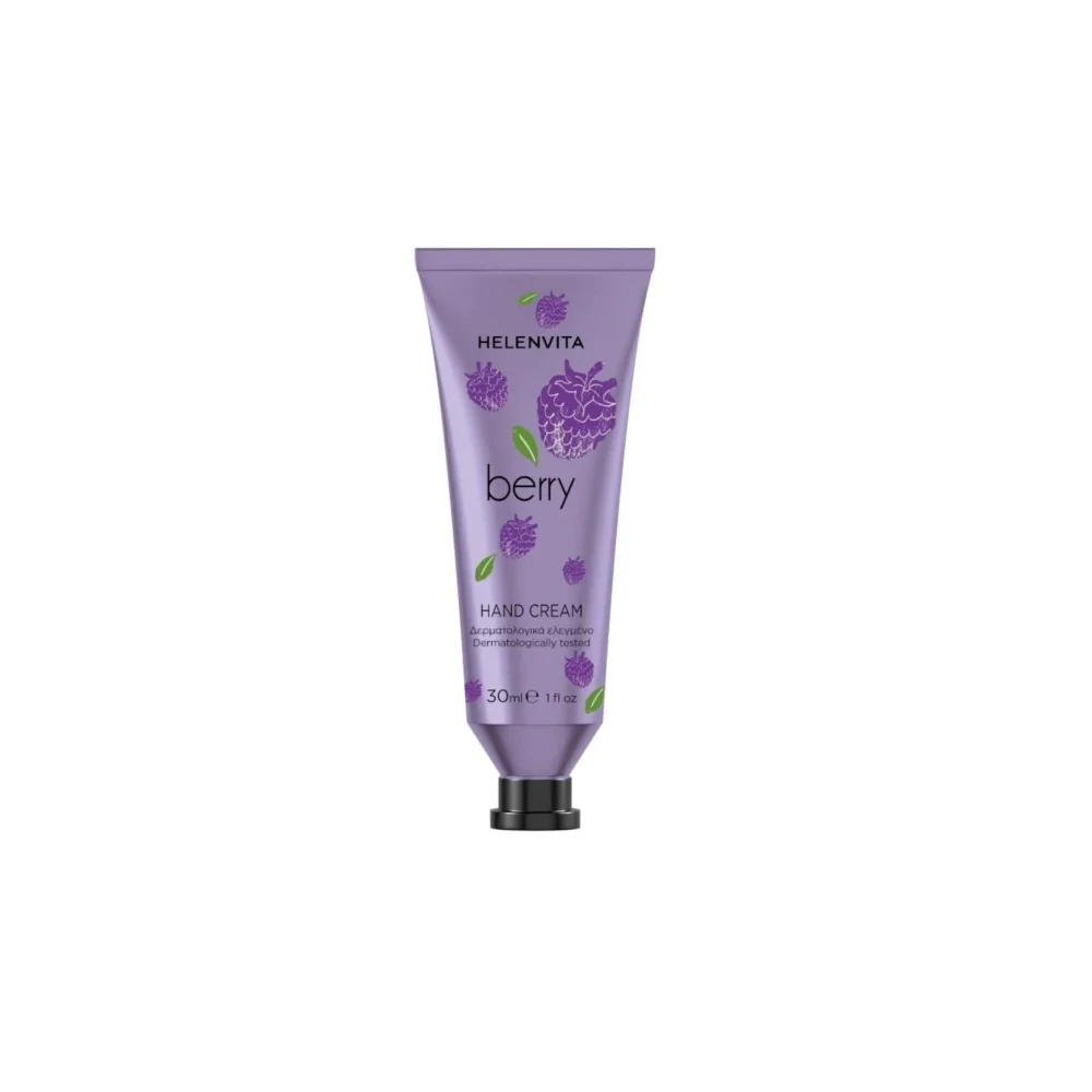 Helenvita Hand Cream Berry Ενυδατική Κρέμα Χεριών Εμπλουτισμένη Με Εκχύλισμα Μύρτιλου 30ml