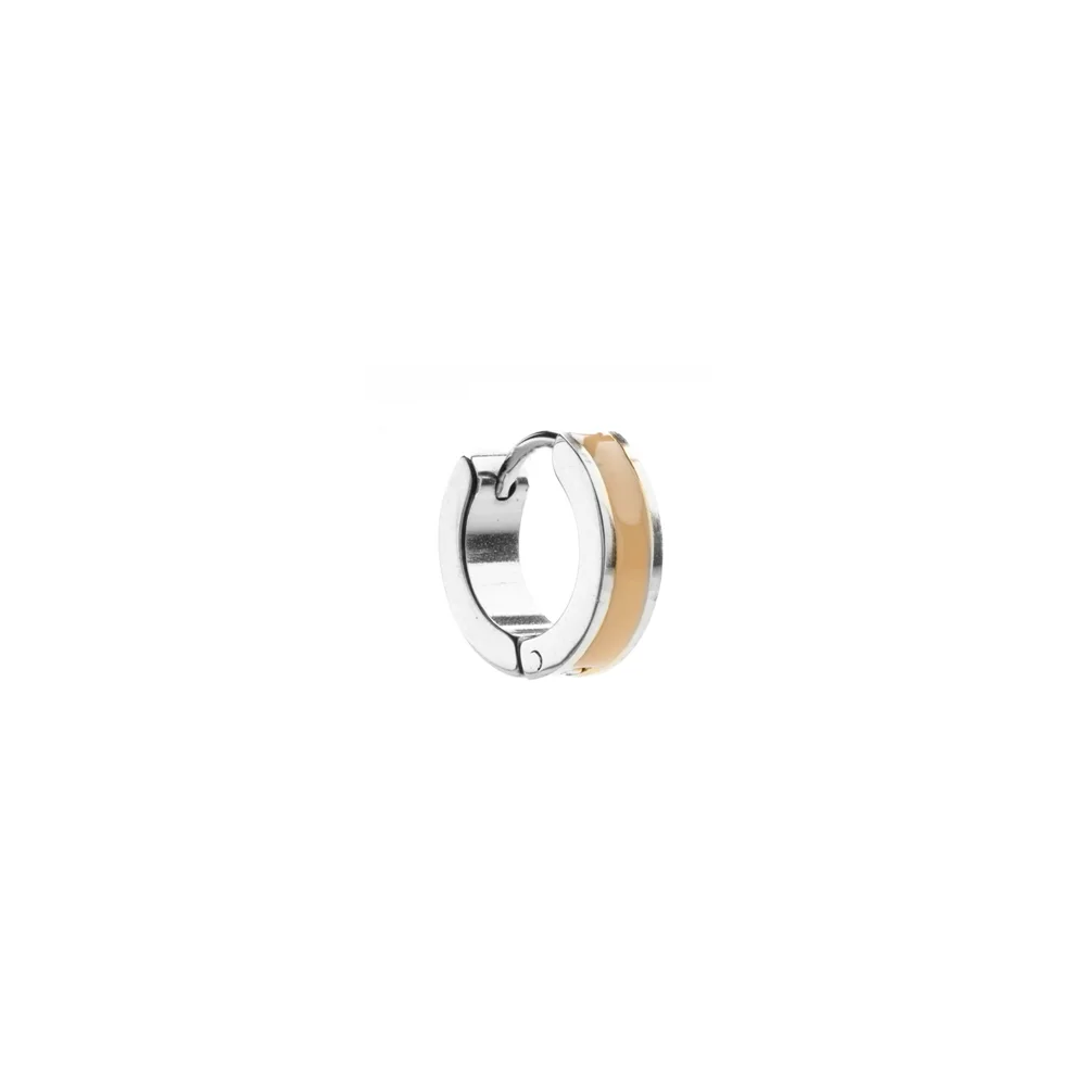 InoPlus Borghetti Earrings Art 1128 Acciaio Barretta Colore Pesca 1 pair