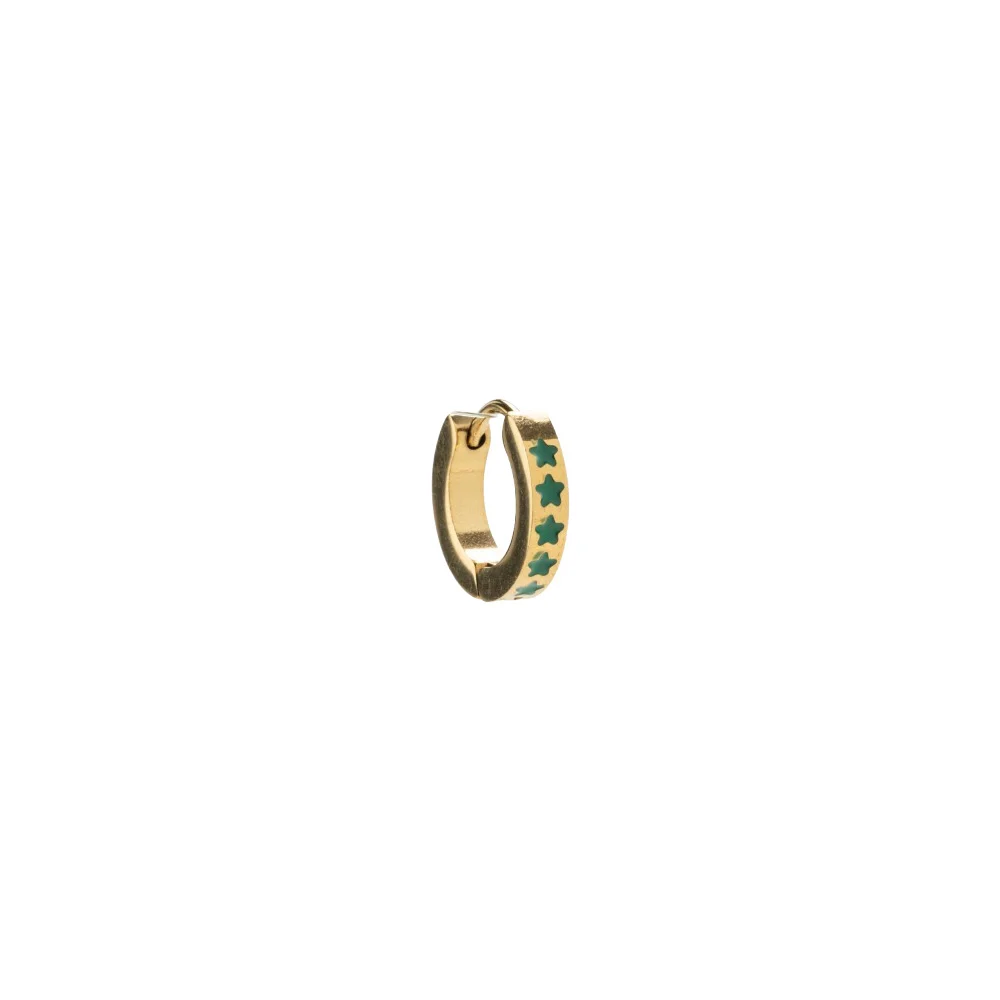 InoPlus Borghetti Art 1135 Hoop Oro Verde Earrings 1 pair