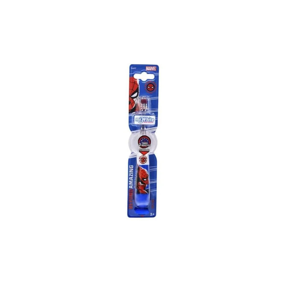 InoPlus Mr.White Spider-Man Toothbrush With Timer Soft 3+ Years Old 1 piece