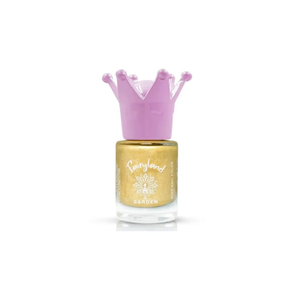 Garden Fairyland Kids Nail Polish Glitter Gold Jiny 4 7.5ml