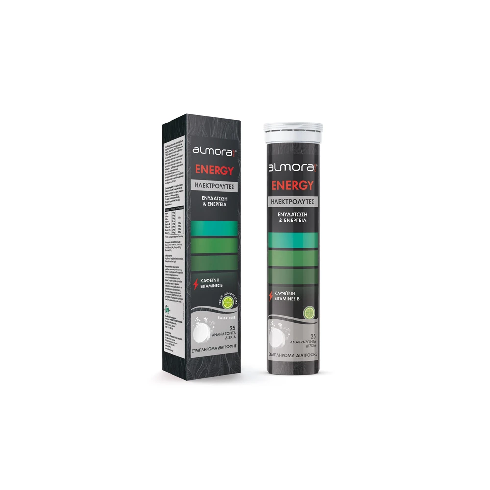 Elpen Almora Energy Ηλεκτρολύτες Για Ενέργεια & Ενυδάτωση Του Οργανισμού Με Γεύση Lime 25 αναβράζοντα δισκία