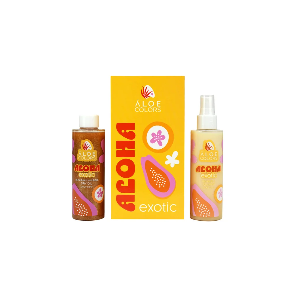 Aloe Colors Promo Aloha Exotic Invisible Oil Mist 150ml & Repairing Invisible Dry Oil 150ml
