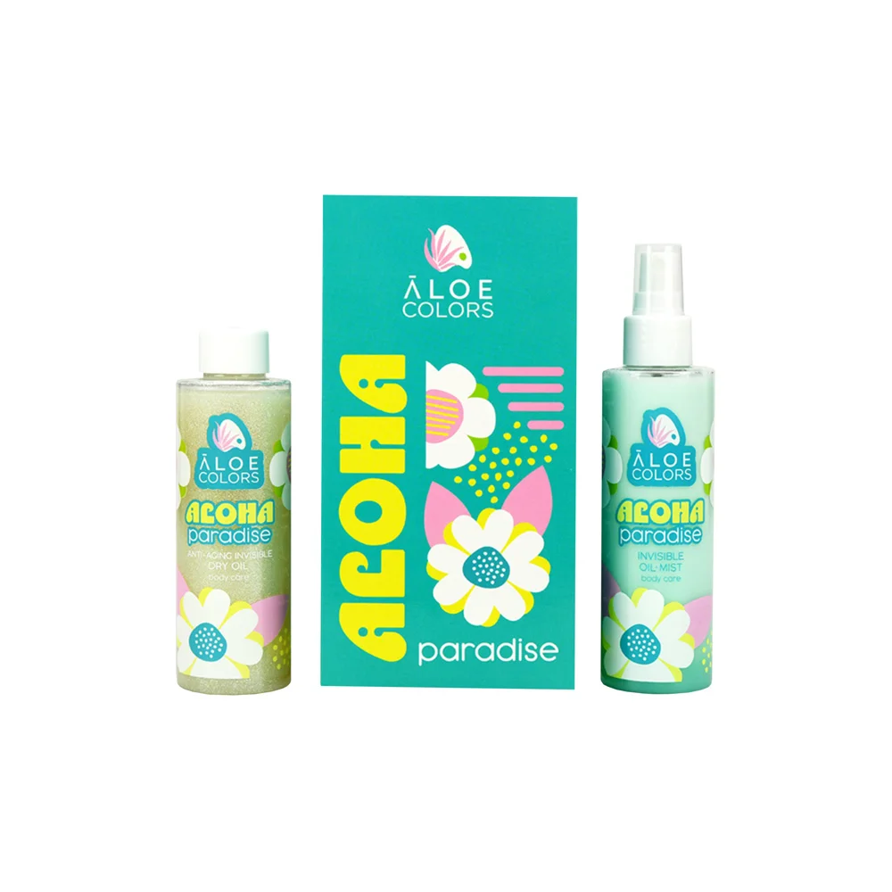 Aloe Colors Promo Aloha Paradise Invisible Oil Mist 150ml & Paradise Anti Aging Invisible Dry Oil 150ml