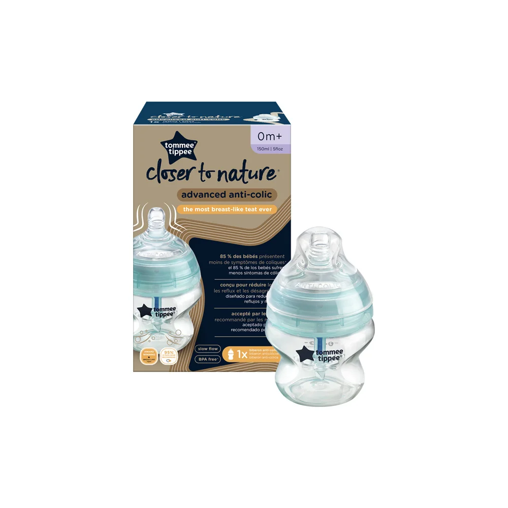 Tommee Tippee Advanced Anti Colic Baby Bottle Slow Flow 0m+ 150ml