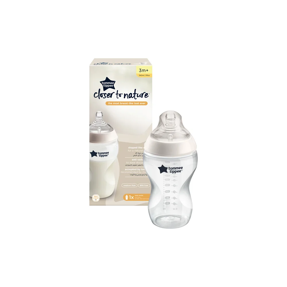 Tommee Tippee Closer To Nature PP Baby Bottle 3m+ 340ml