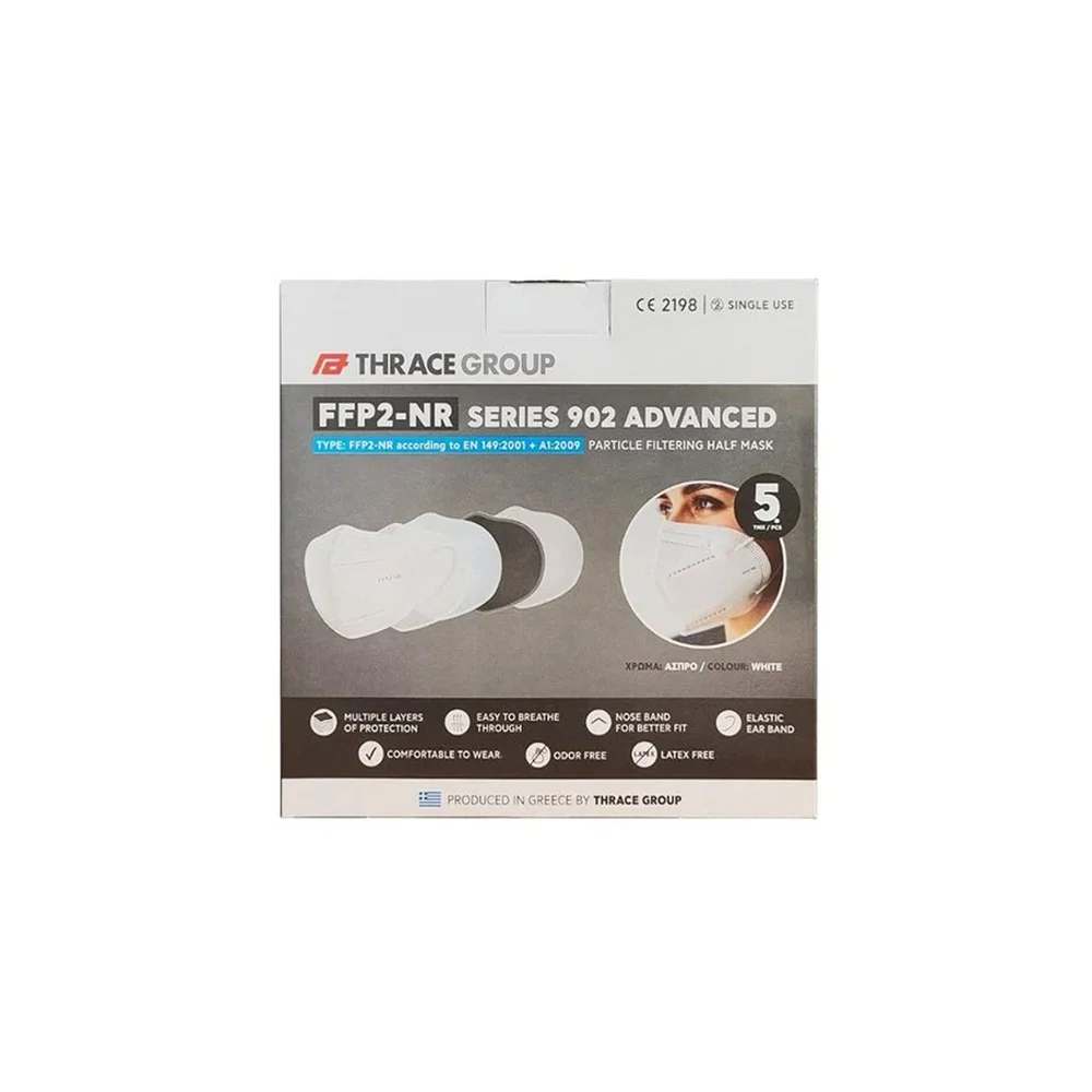 Thrace Group Thrace Group Thrace Group Adult Mask FFP2 NR White Without Valve 5 pieces