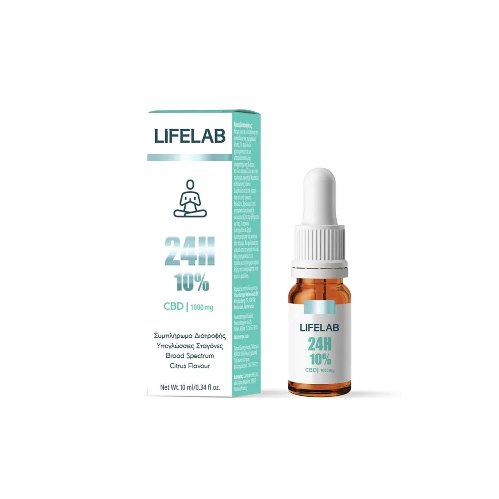 Lifelab CBD 24H 10% Oil Nutrition Supplement For Balance & Wellness 10ml