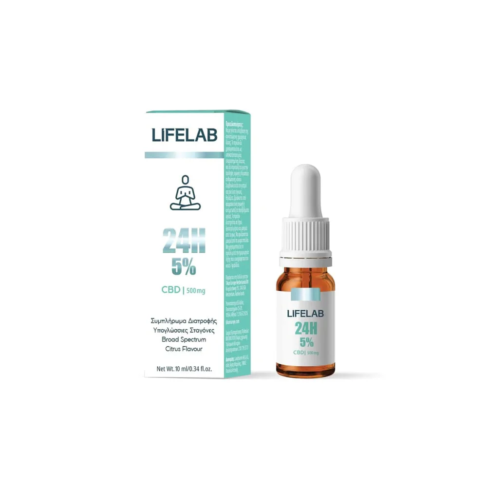 Lifelab CBD 24H 5% Oil Nutrition Supplement For Balance & Wellness 10ml