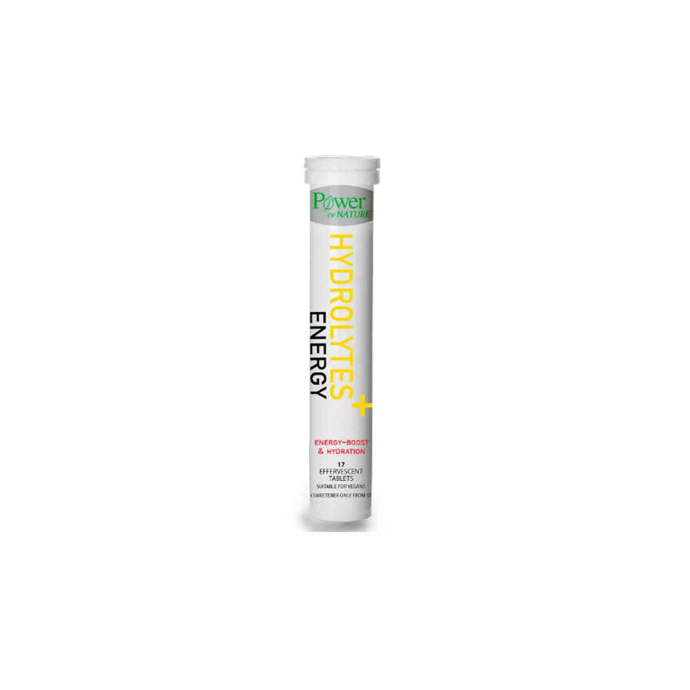 Power Health Hydrolytes Plus Energy Stevia Ηλεκτρολύτες Με Γεύση Φράουλα 17 αναβράζοντα δισκία.