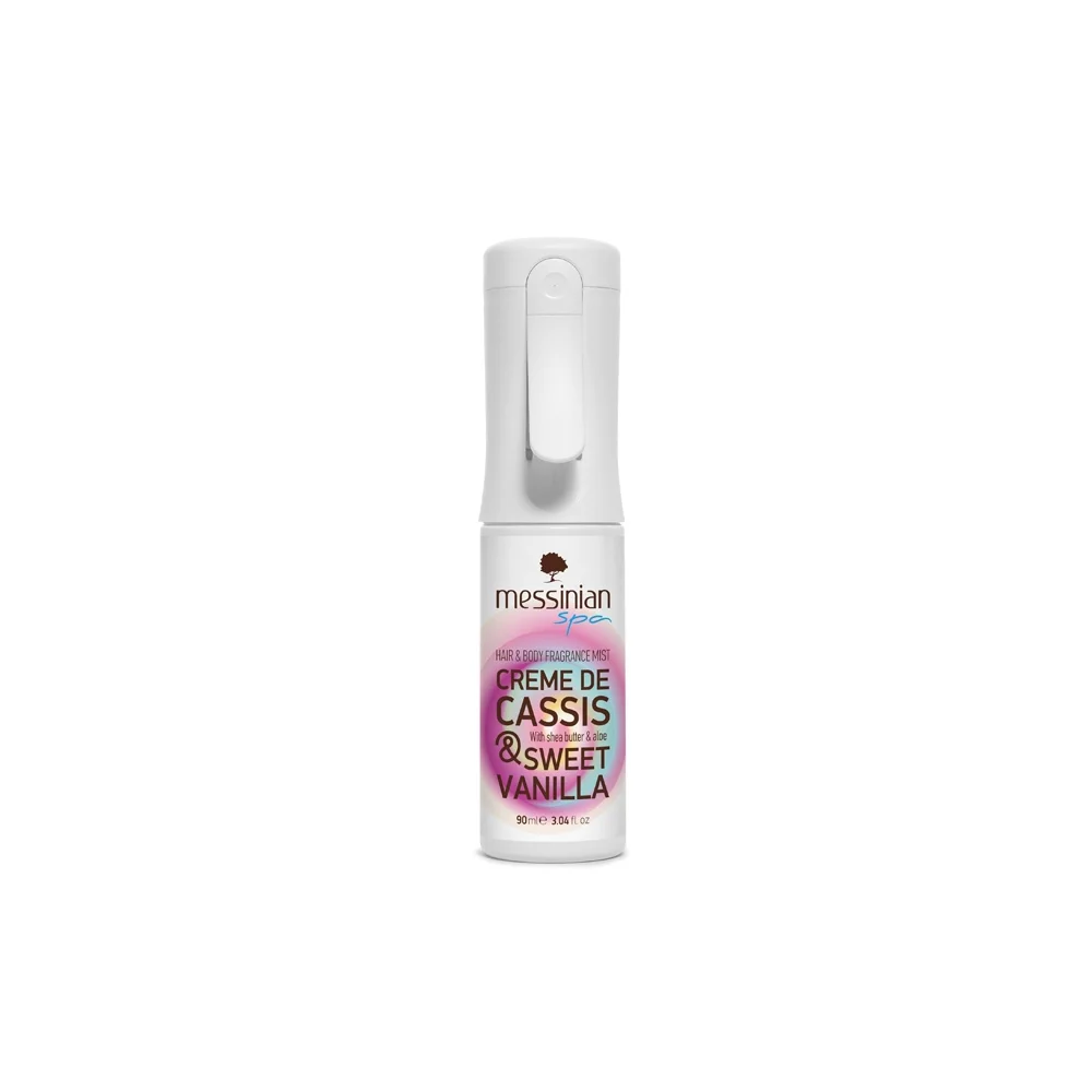 Messinian Spa Creme De Cassis & Sweet Vanilla Hair & Body Fragrance Mist 90ml