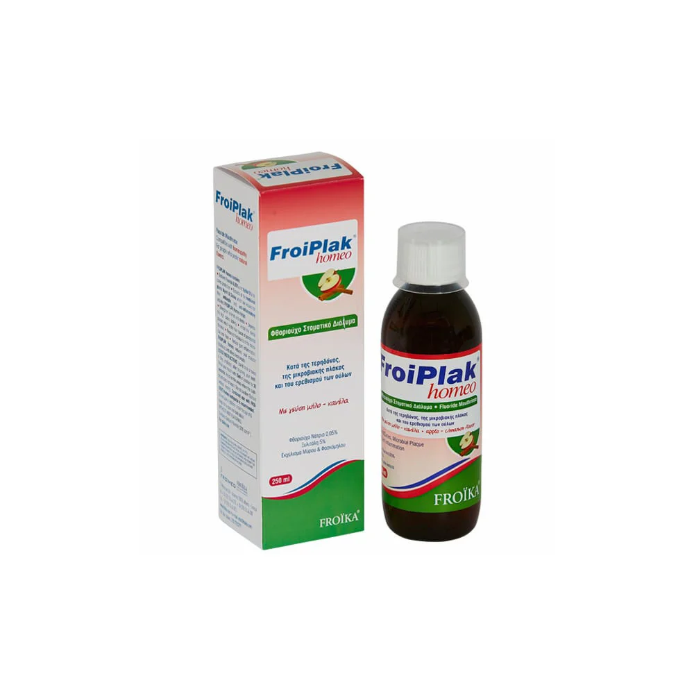 Froika FroiPlak Homeo Fluoride Mouthwash With Apple-Cinnamon Flavor 250ml