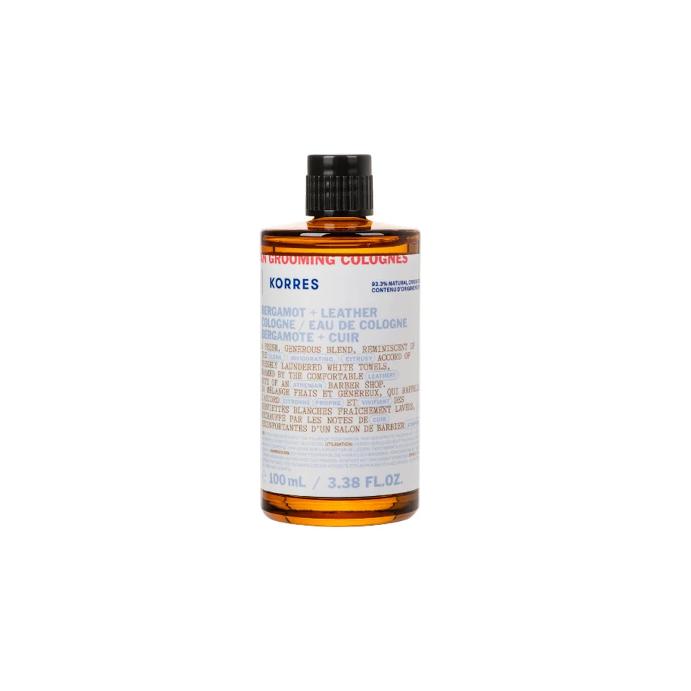 Korres ​Athenian Grooming Bergamot & Leather Eau De Cologne 100ml