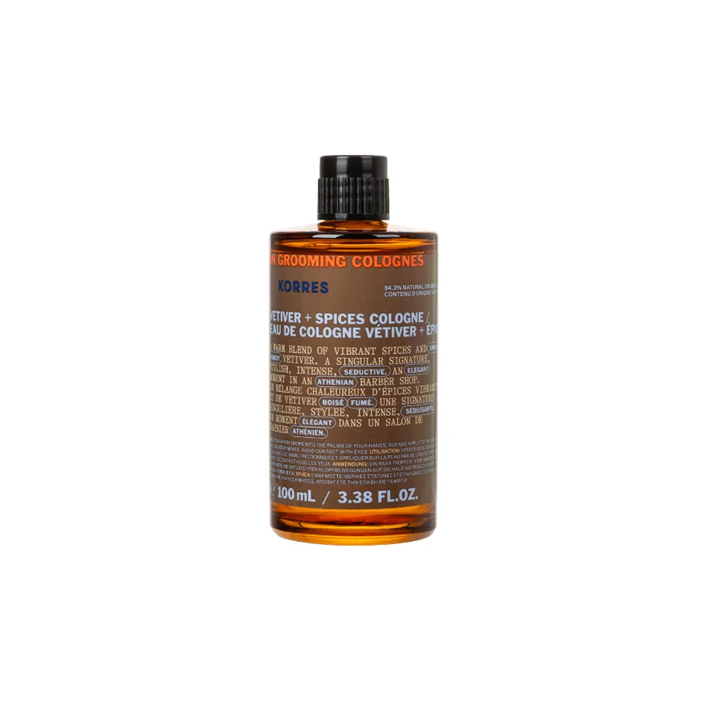 Korres Αthenian Grooming Vetiver & Spices Eau De Cologne 100ml