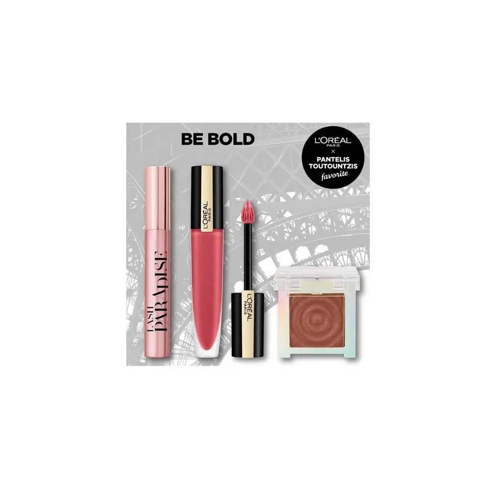 L'Oreal Paris Promo Paradise Mascara 6.4ml & Rouge Signature Liquid Lipstick 7ml & Color Queen 02 Force Eyeshadow 3.8gr