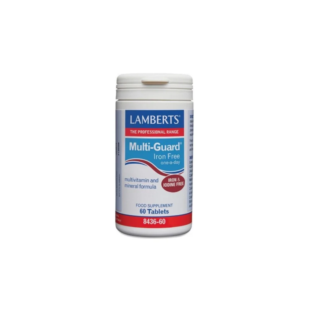 Lamberts Multi-Guard Iron Free Πολυβιταμίνη Χωρίς Σίδηρο & Ιώδιο 60 ταμπλέτες