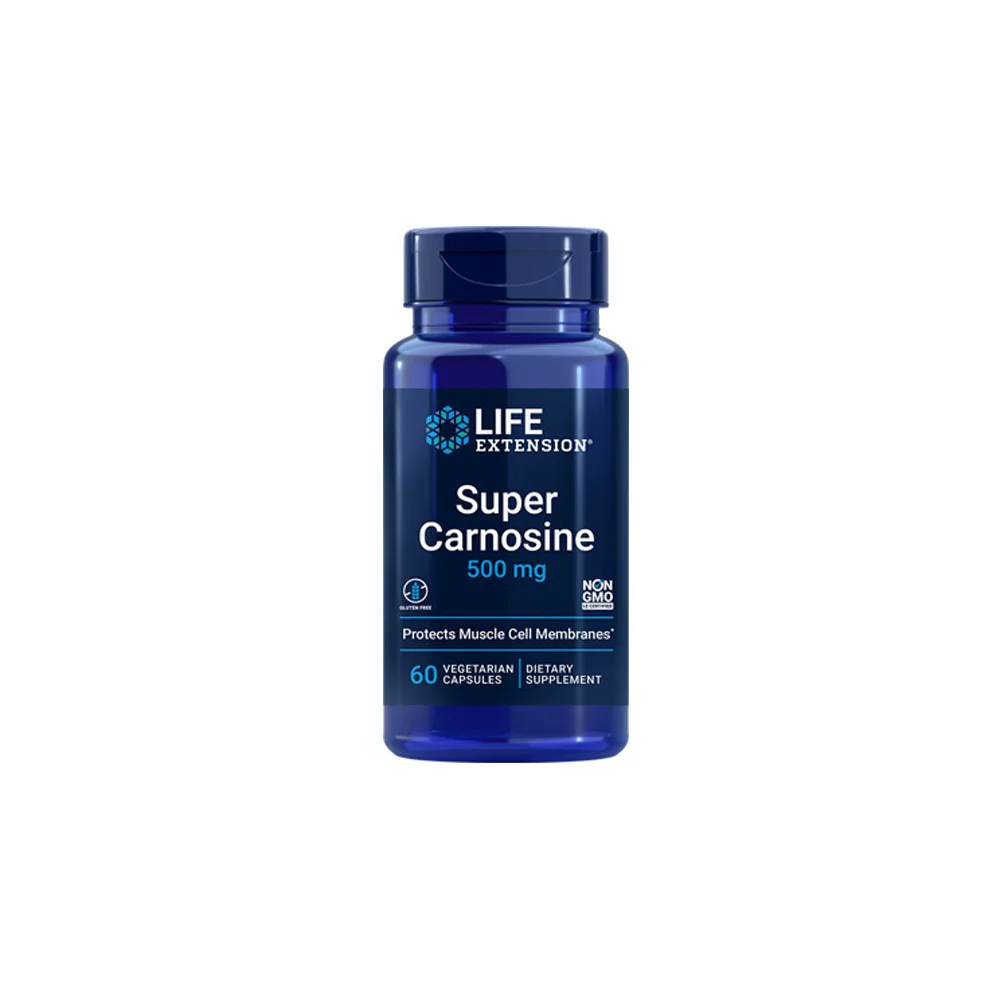 Life Extension Super Carnosine 500mg Συμπλήρωμα Διατροφής Συμβάλλει Στην Φυσιολογική Λειτουργία Του Νευρικού Συστήματος 60 φυτικές κάψουλες
