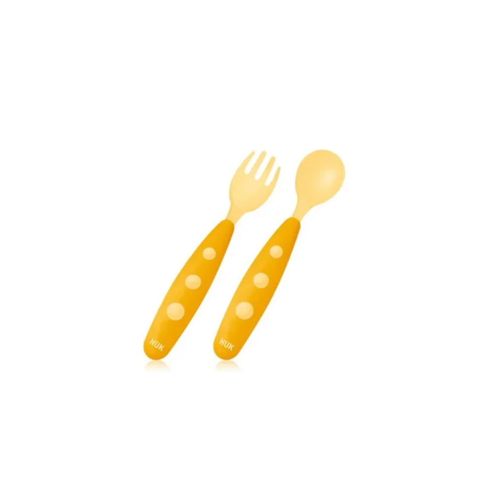 Nuk Easy Learning Educational Set Spoon & Fork Mini Plastic From 8 Months 2 Pieces