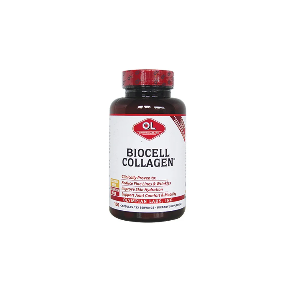 Olympian Labs Biocell Collagen Hydrolyzed Collagen For Skin Tissue & Joint Health 100 capsules