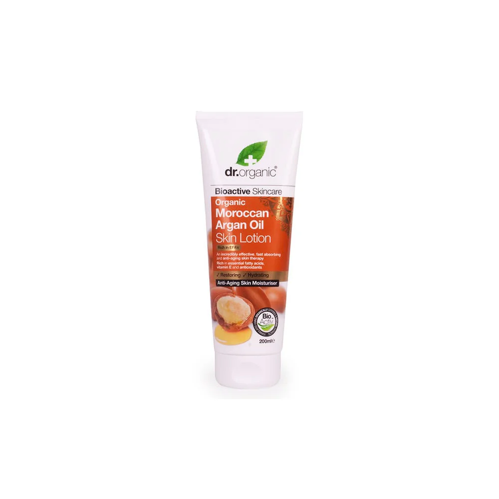 Dr.Organic Moroccan Argan Oil Skin Lotion Ενυδατικό Γαλάκτωμα Σώματος 200ml