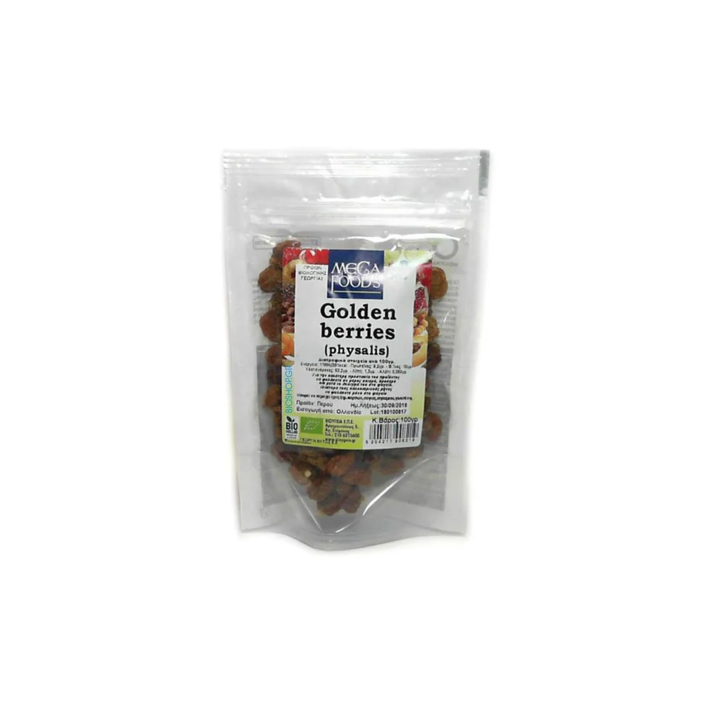 Mega Foods Golden Berries Physalis Golden Berries Sugar Free 100gr
