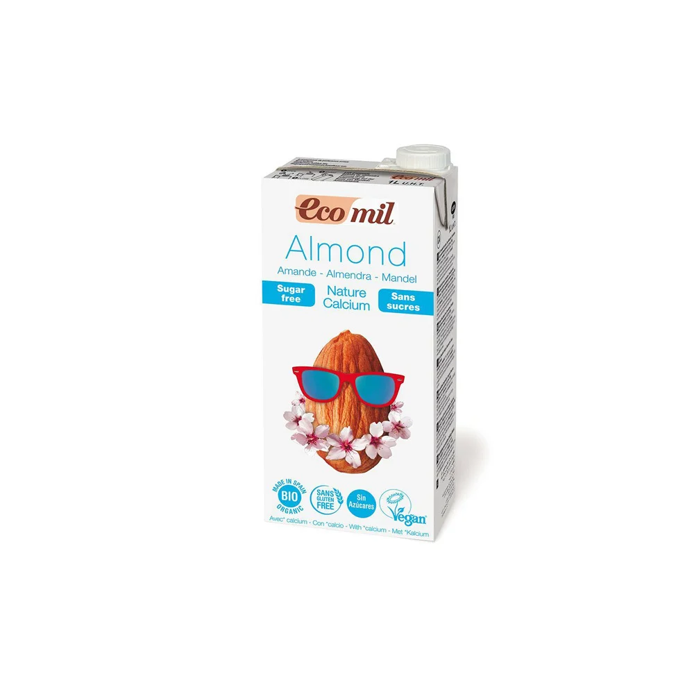 EcoMil Almond Milk With Natural Calcium Sugar Free 1Lt