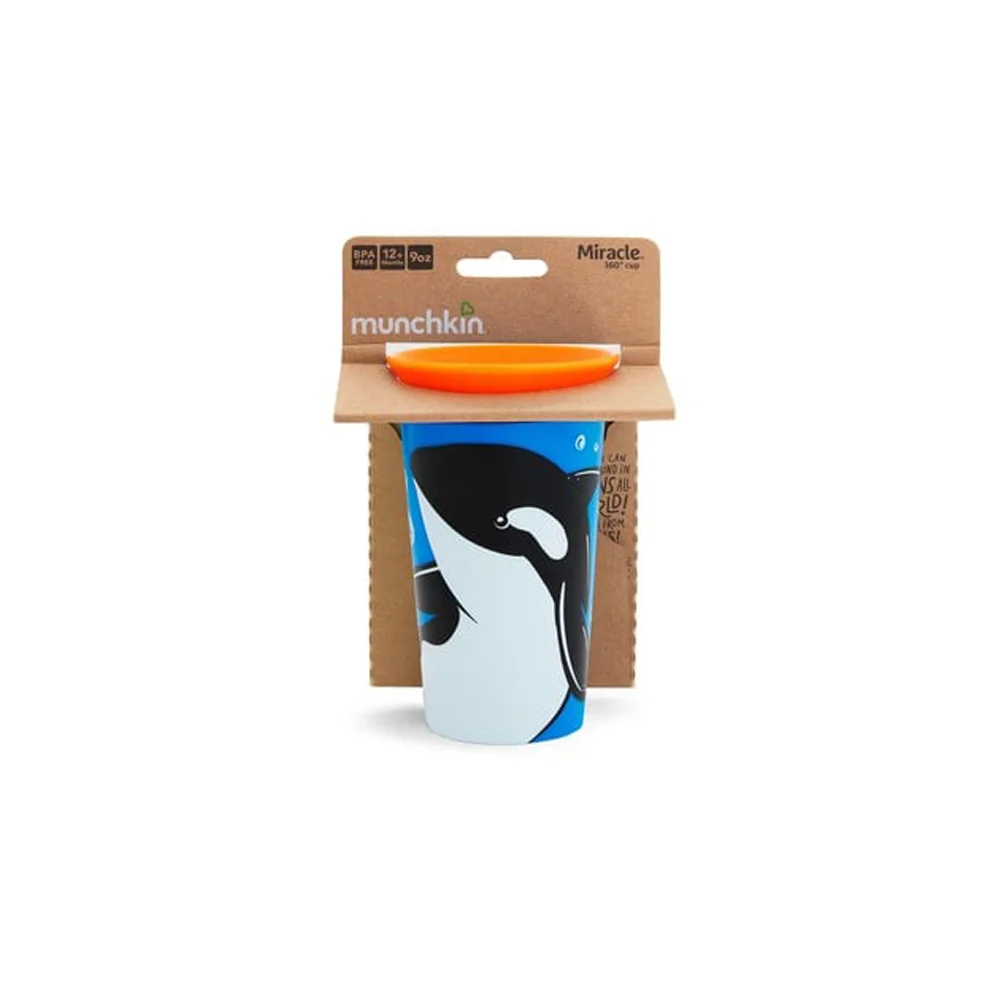 Munchkin Miracle Sippy Cup Orca Παιδικό Κύπελλο Φάλαινα 266ml