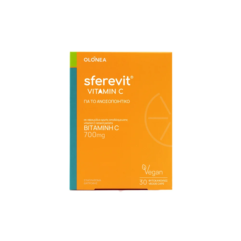 Olonea Sferevit Vitamin C Συμπλήρωμα Διατροφής Με Βιταμίνη C Για Ενίσχυση Του Ανοσοποιητικού Συστήματος 30 κάψουλες