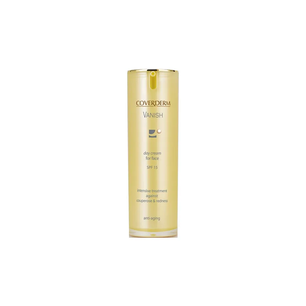 Coverderm Vanish Day Cream SPF15 Κρέμα Προσώπου Ημέρας Κατά Των Ευρυαγγειών & Των Κοκκινίλων 30ml