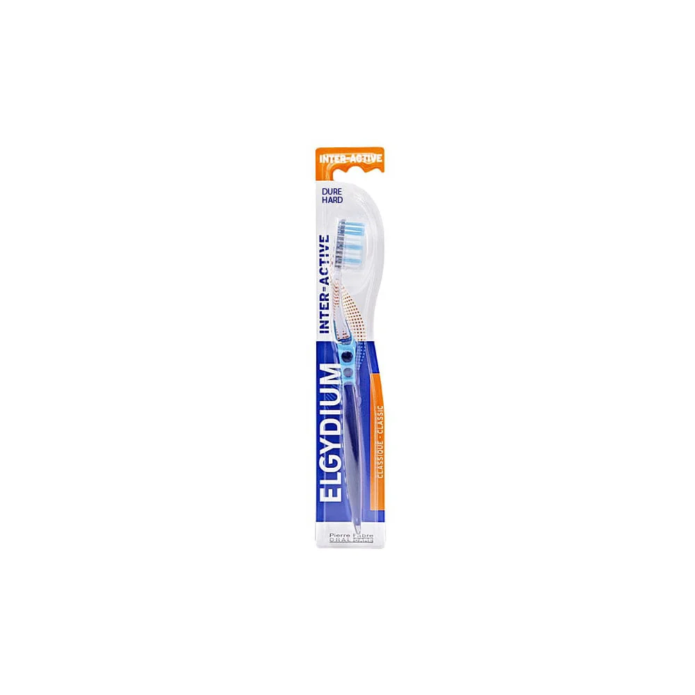 Elgydium Inter Active Hard Οδοντόβουρτσα Σκληρή Mε 2 Μήκη Θυσάνων 1 τεμάχιο