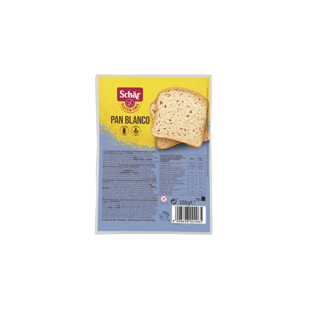 Dr Schar Άσπρο Ψωμί Σε Φέτες Χωρίς Γλουτένη 250gr