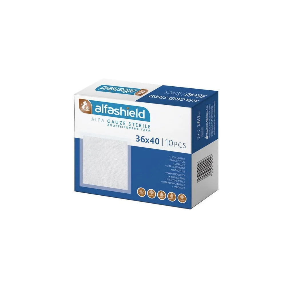 Alfashield Alfa Gauze Sterile Gauze (36x40cm) 10 pieces