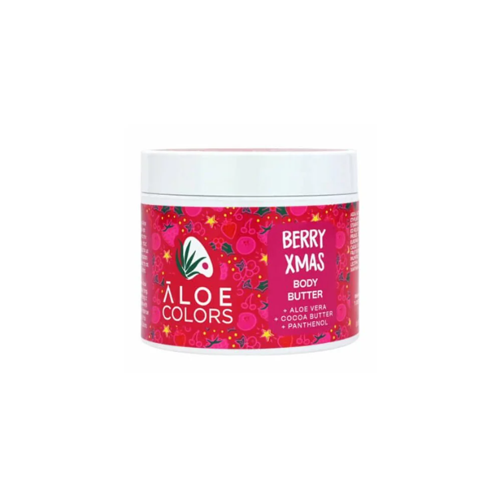 Aloe Colors Berry Xmas Body Butter Ενυδατικό Βούτυρο Σώματος Με Άρωμα Γλυκό Βατόμουρο 200ml