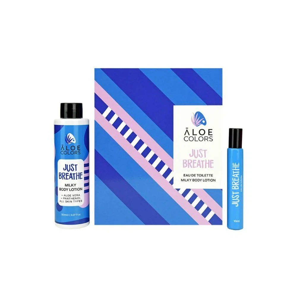 Aloe Colors Promo Just Breathe Eau De Toilette Γυναικείο Άρωμα 10ml & Just Breathe Milky Lotion Γαλάκτωμα Σώματος 150ml