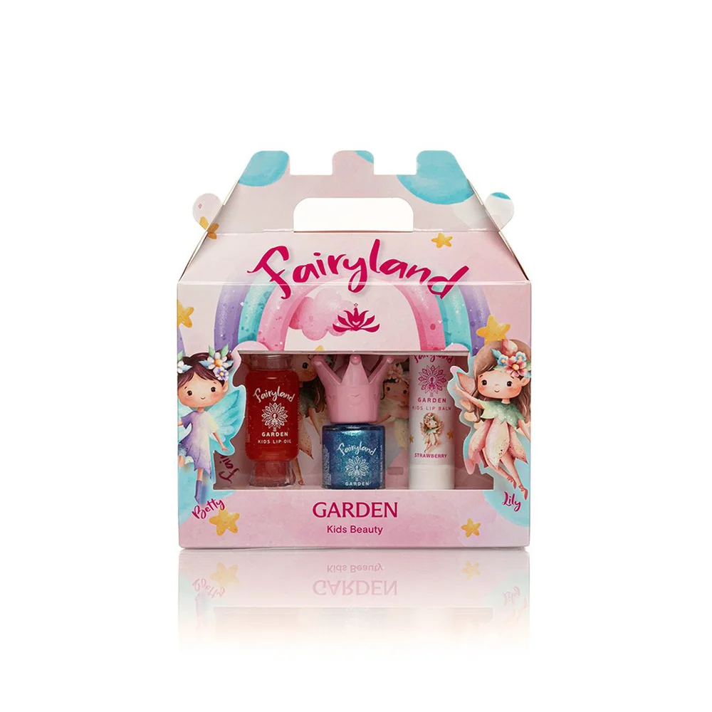 Garden Promo Fairyland Box 3 Nail Polish Betty 1 7.5ml & Lip Oil Tutti Frutti 13ml & Lip Balm Strawberry 5.2gr