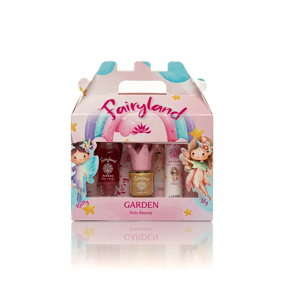 Garden Promo Fairyland Box 4 Nail Polish Jiny 4 7.5ml & Lip Oil Cherry 13ml & Lip Balm Cherry 5.2gr