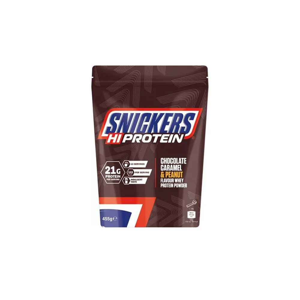 Snickers HIProtein Σκόνη Πρωτεΐνης Με Γεύση Φυστίκι Καραμέλα & Σοκολάτα 455gr
