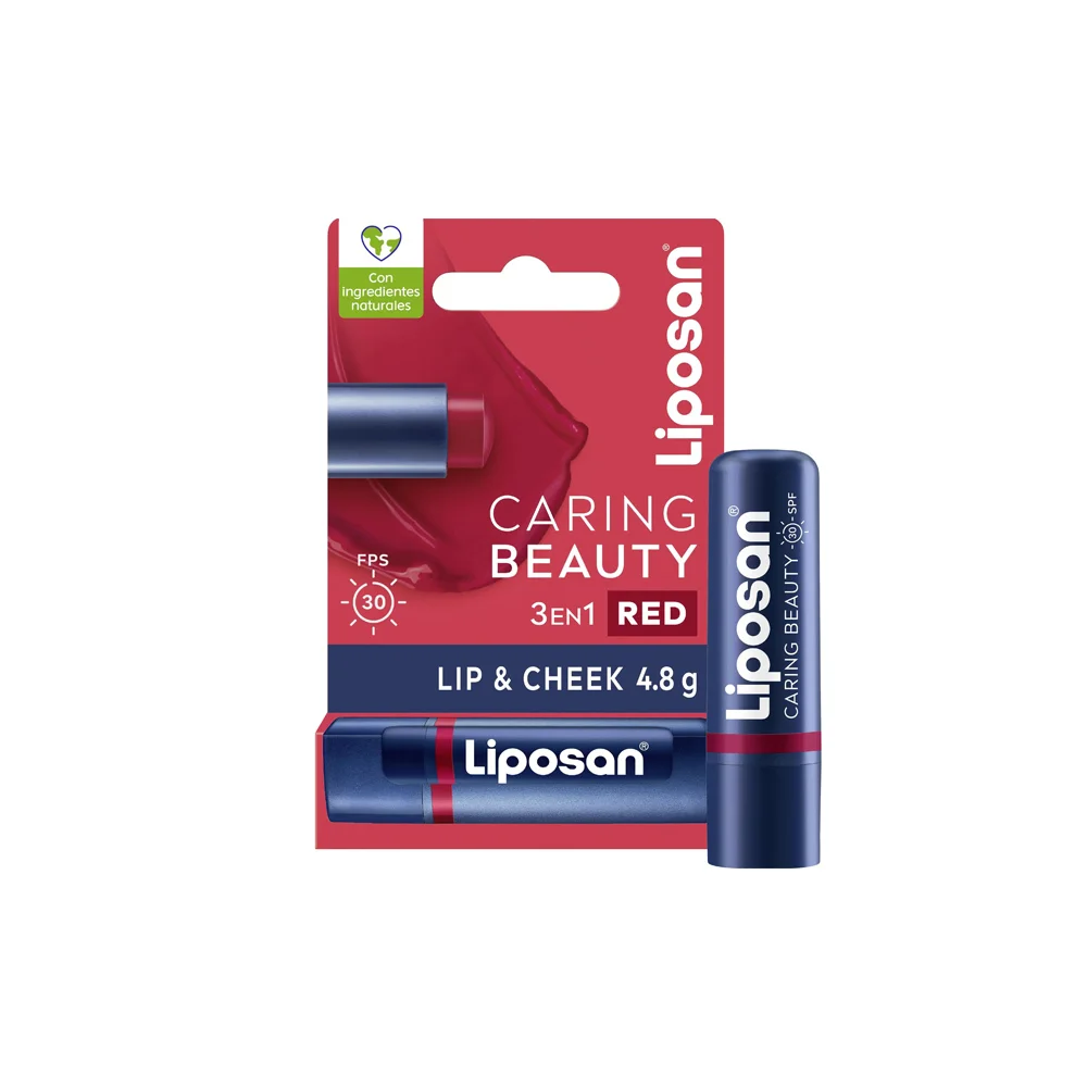 Liposan Caring Beauty Red Ενυδατικό Βάλσαμο Χειλιών SPF30 4.8gr