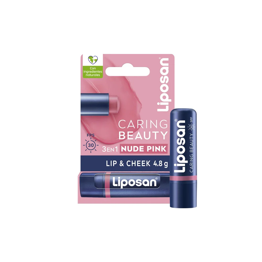 Liposan Caring Beauty Νude Pink Ενυδατικό Βάλσαμο Χειλιών SPF30 4.8gr