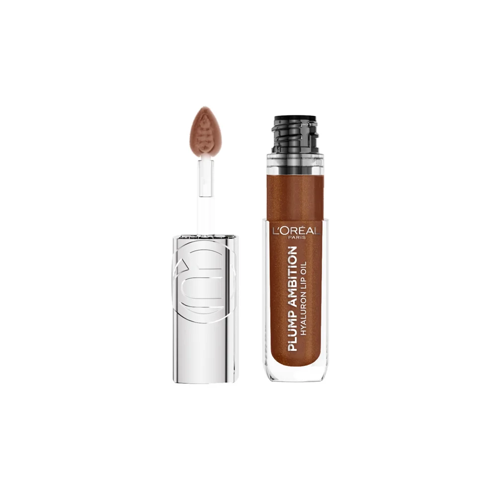 L'oreal Paris Plump Ambition Hyaluron Lip Oil Κραγιόν 510 La Nuit Sparkle Καφέ 5ml