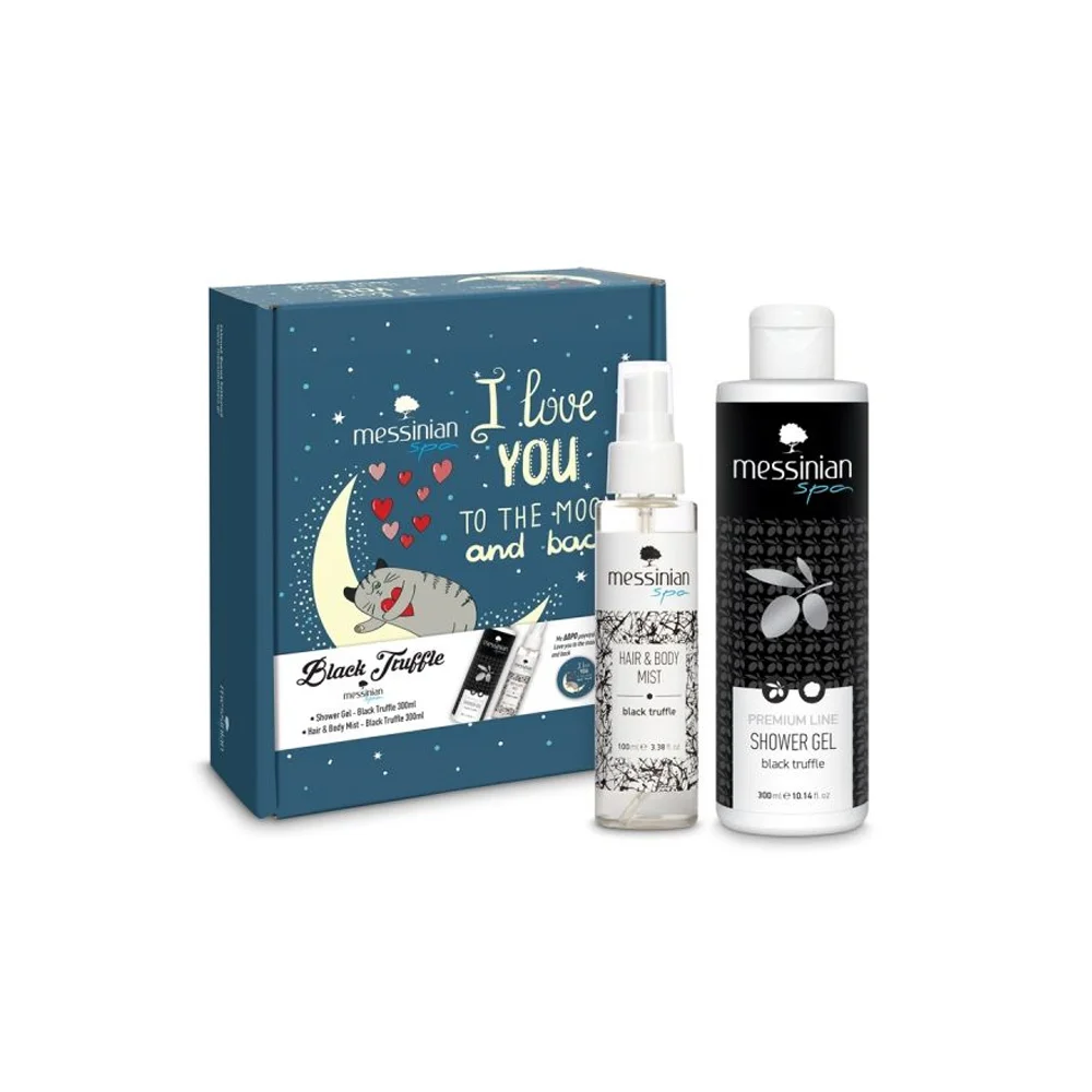 Messinian Spa Promo I Love You To The Moon And Back Black Truffle Shower Gel 300ml & Hair & Body Mist 100ml