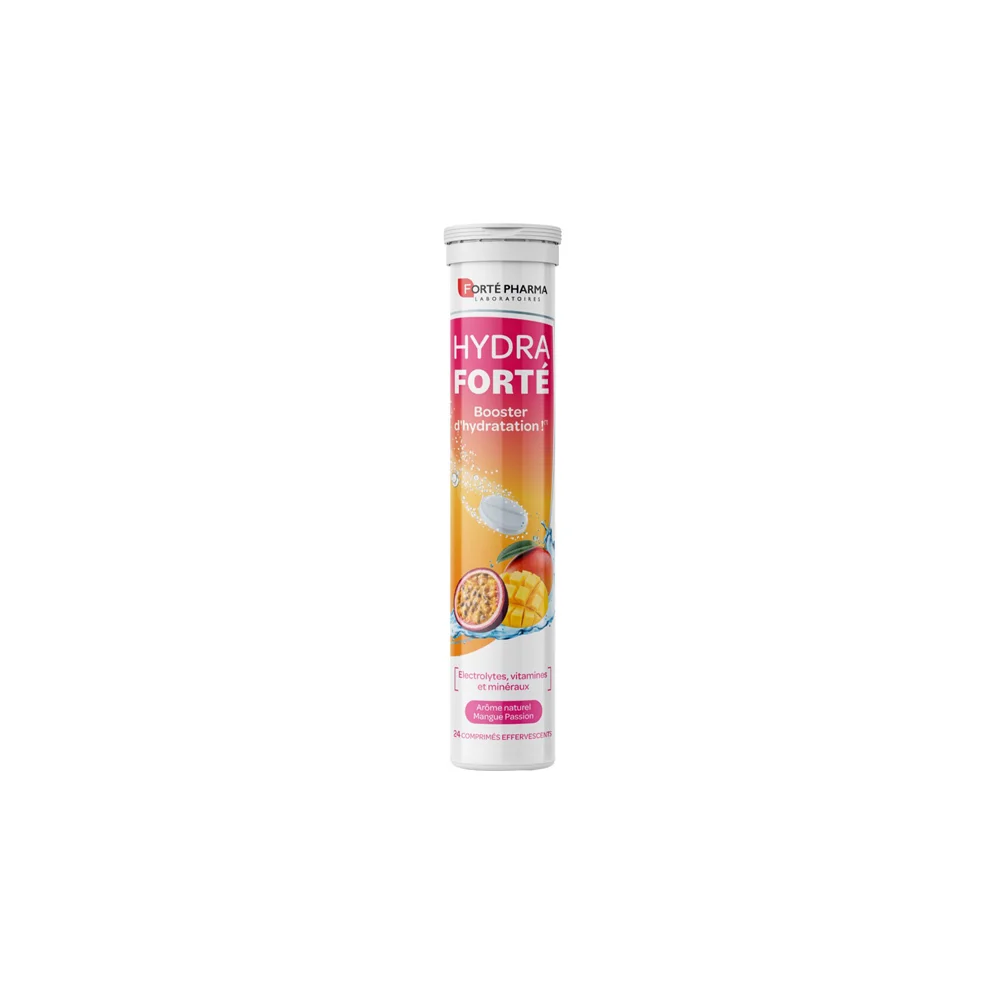 Forte Pharma Hydra Forte Ηλεκτρολύτες με Γεύση Μάνγκο & Φρούτα του Πάθους 24 αναβράζοντα δισκία