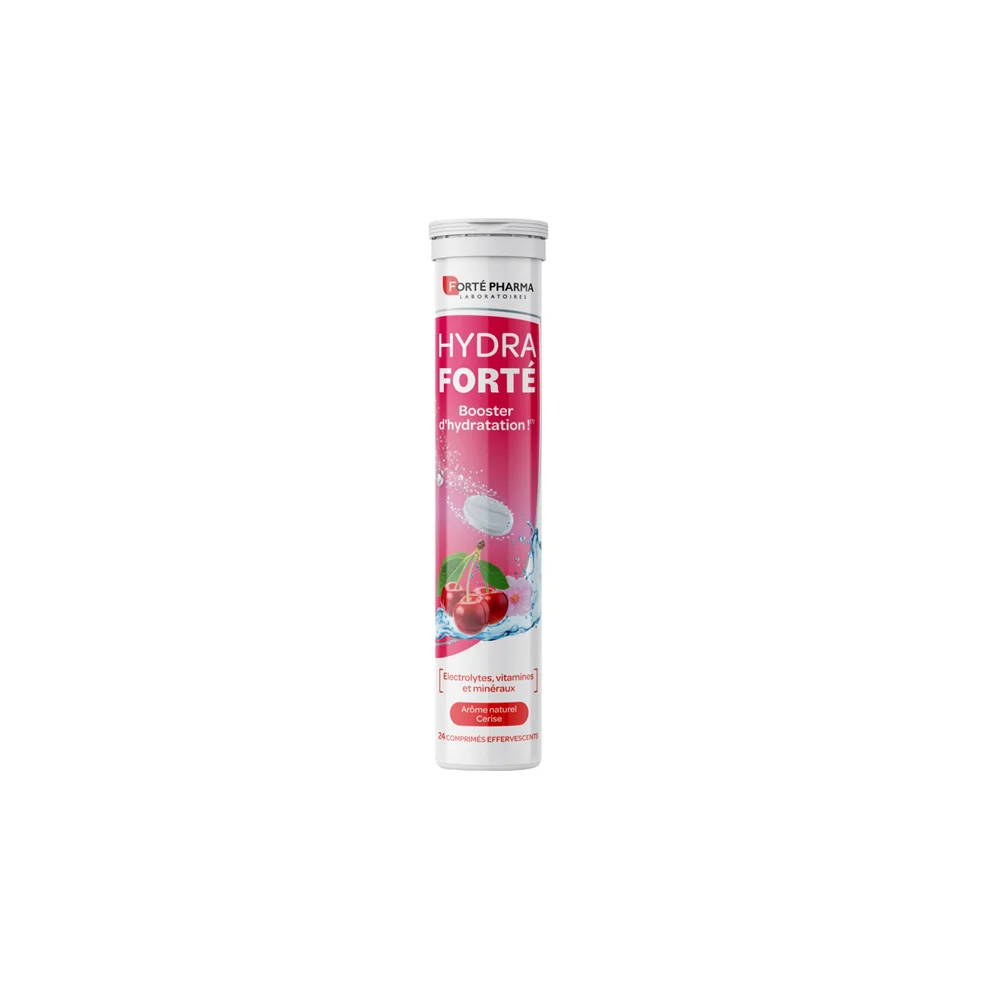 Forte Pharma Hydra Forte Cherry Συμπλήρωμα Διατροφής Ηλεκτρολυτών Βιταμινών & Μετάλλων 24 αναβράζουσες ταμπλέτες