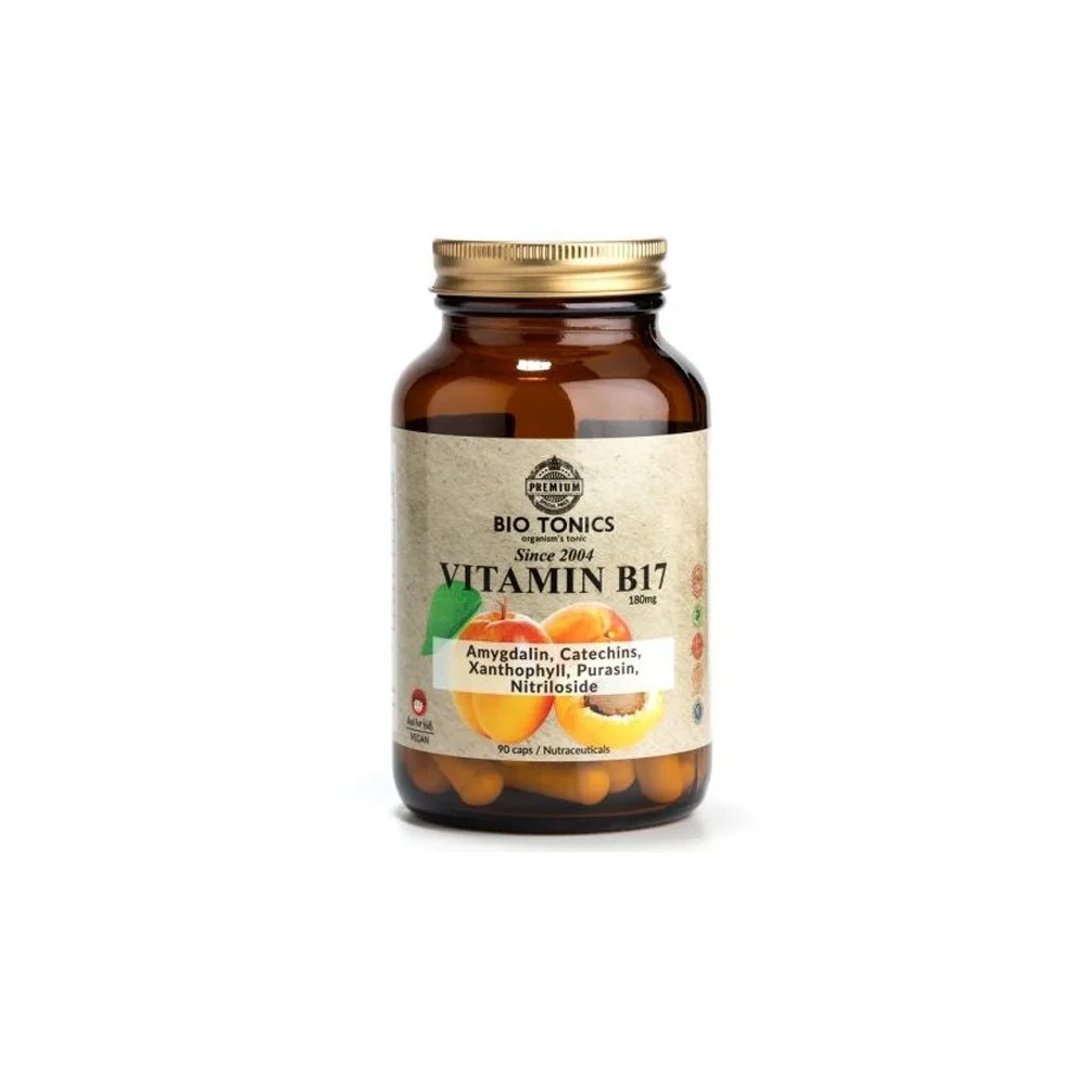 Bio Tonics Vitamin B17 Συμπλήρωμα Διατροφής Με Εκχύλισμα Βερίκοκου 180mg 90 κάψουλες