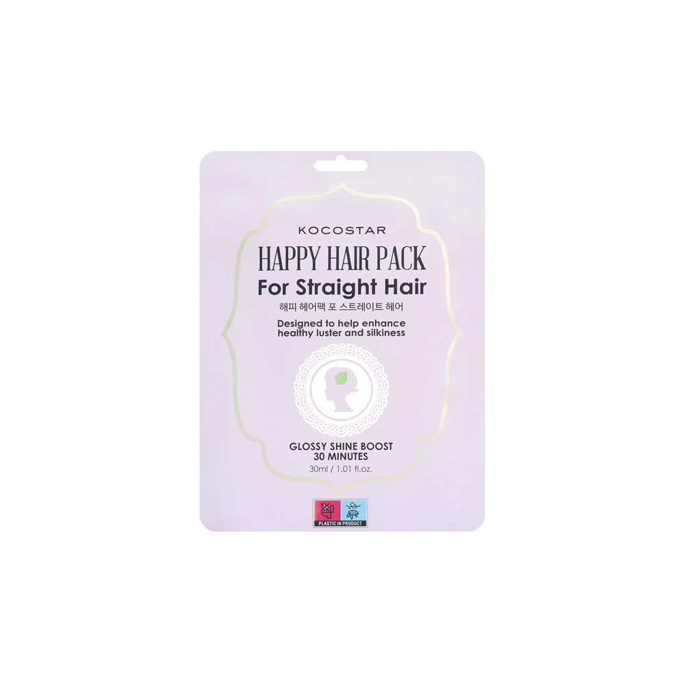 Kocostar Happy Hair Pack For Straight Hair Μάσκα Για Ίσια Μαλλιά 1 τεμάχιο