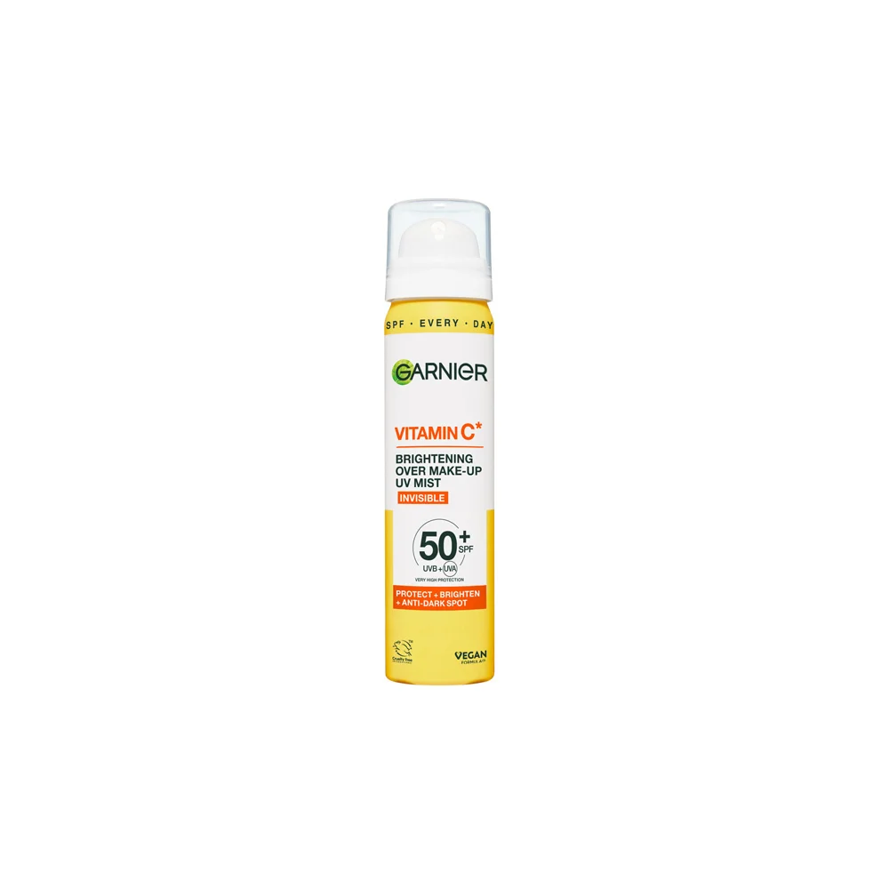 Garnier Vitamin C Overmakeup Mist Προσώπου Για Λάμψη & Ενυδάτωση Με Αντηλιακή Προστασία SPF50+ 75ml