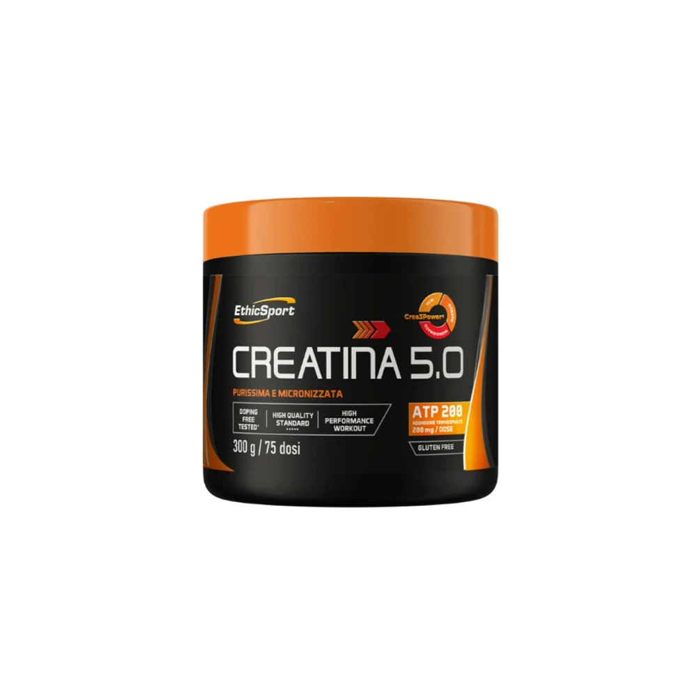 EthicSport Creatina 5.0 Green Apple & Grapefruit Κρεατίνη Υψηλής Ποιότητας Για Μέγιστη Σωματική Απόδοση 300gr