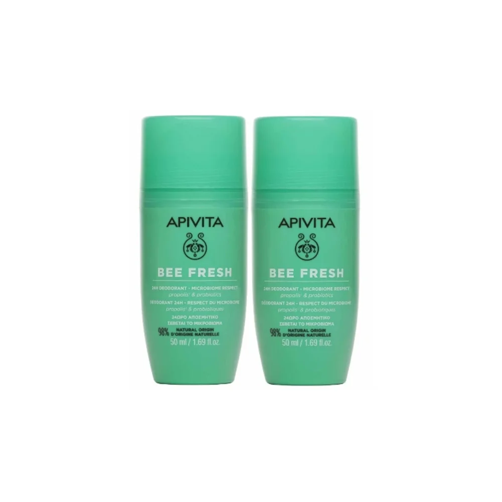 Apivita Promo Bee Fresh 24 Hour Deodorant Roll On 2x50ml